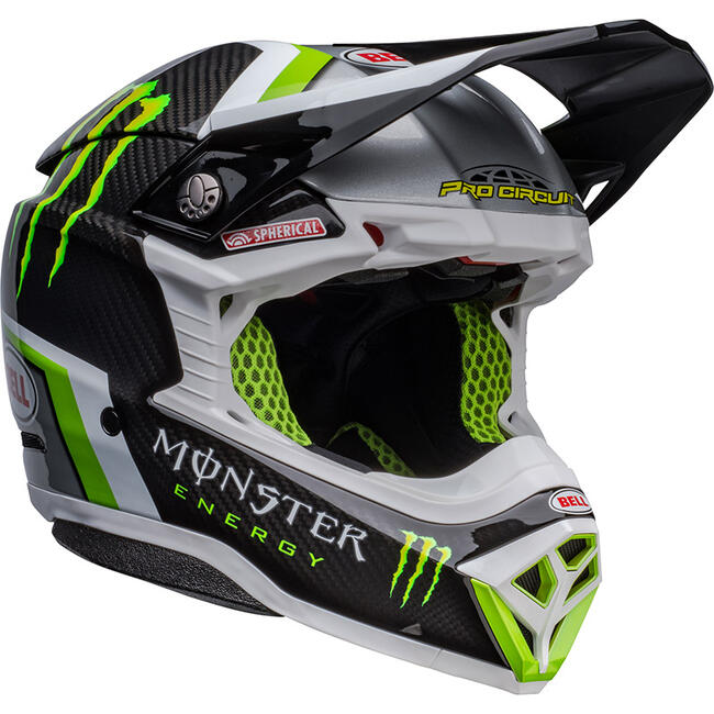 Casco Integrale Moto-10 Spherical Pro Circuit Replica Gloss Black Green -  Fuorigiriweb