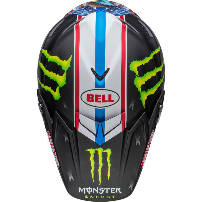 Casco Cross Moto 9s Flex Replica 22 Matte Black White Bell