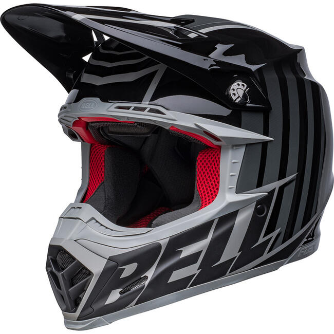 CASCO CROSS MOTO-9S FLEX  SPRINT MATTE GLOSS  BLACK GRAY NUOVA OMOLOGAZIONE ECE 22-06 BELL   FuorigiriWeb 