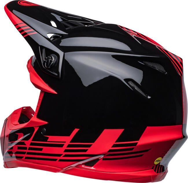Casco Cross Moto-9 Mips Louver Gloss Black Red Bell