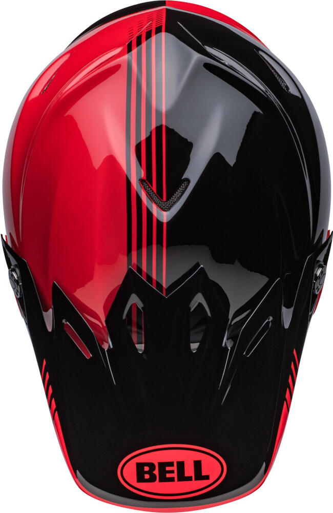 Casco Cross Moto-9 Mips Louver Gloss Black Red Bell