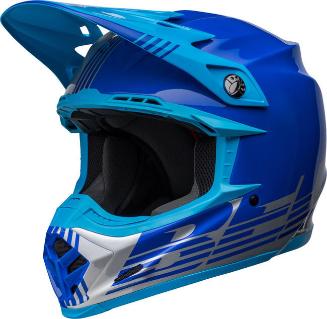 CASCO CROSS MOTO-9 MIPS LOUVER GLOSS GRAY BLUE BELL   FuorigiriWeb 