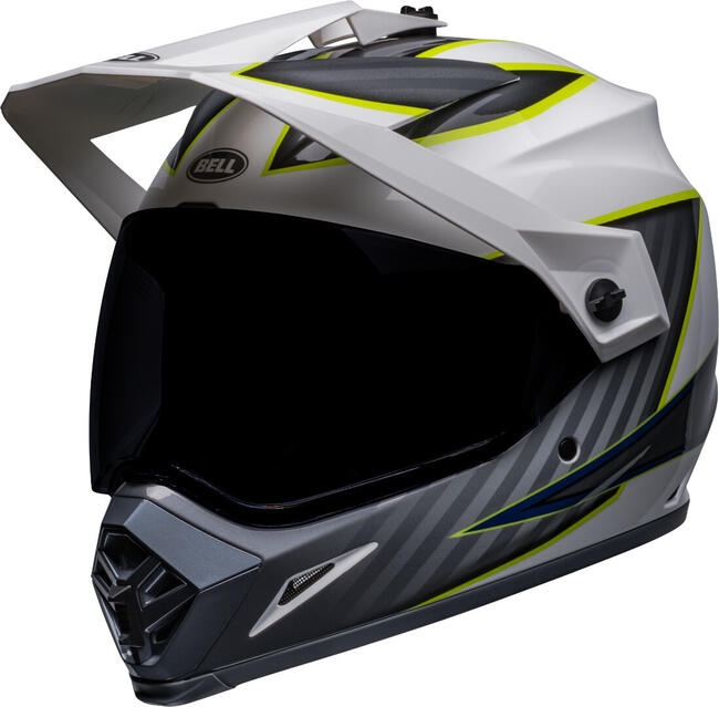 CASCO CROSS MX-9 ADVENTURE MIPS DALTON GLOSS WHITE  HI-VIZ YELLOW BELL   FuorigiriWeb 