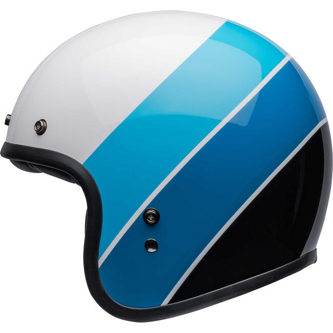 Casco Jet Custom 500 Riff Gloss White Blue Bell