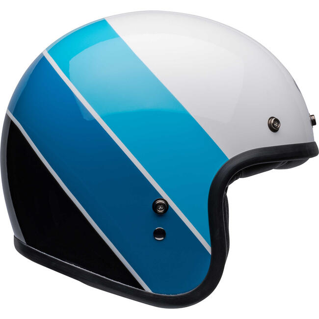 Casco Jet Custom 500 Riff Gloss White Blue Bell