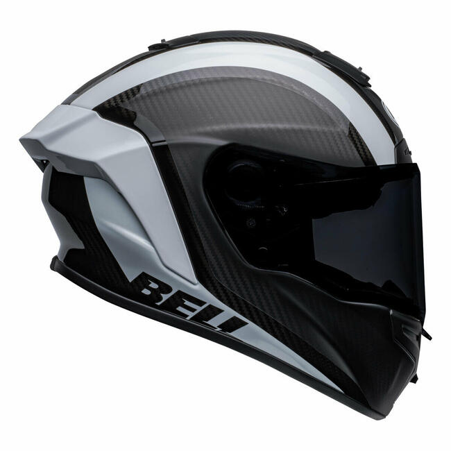 Casco Race Star Flex Dlx Tntrm2 Matte Gloss Black White Bell
