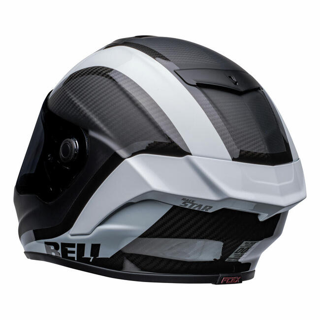Casco Race Star Flex Dlx Tntrm2 Matte Gloss Black White Bell