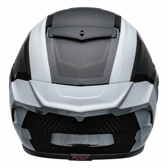 Casco Race Star Flex Dlx Tntrm2 Matte Gloss Black White Bell