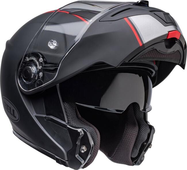 Casco Modulare Srt Modular Hartluck Jamo Matte Black Gloss Black Red Bell