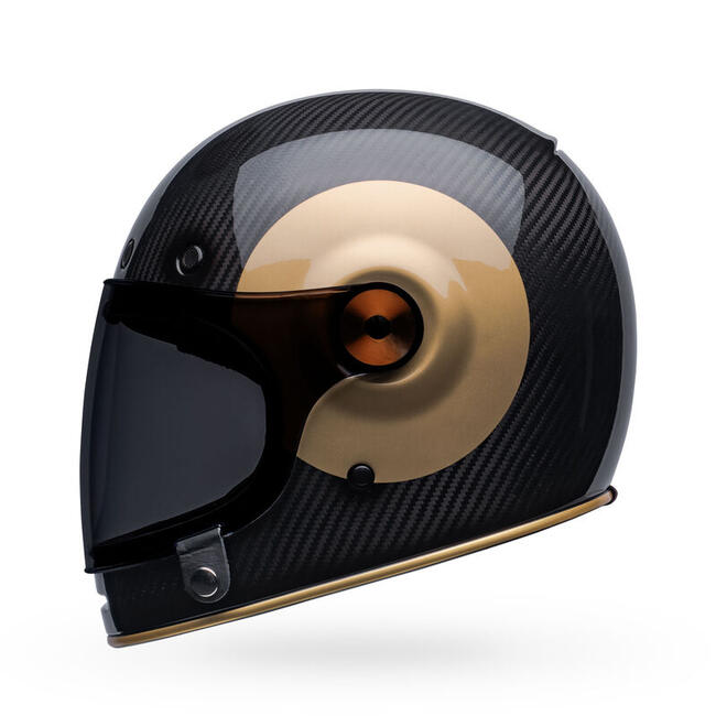 CASCO INTEGRALE BULLITT CARBON TT BLACK GOLD  BELL   FuorigiriWeb 