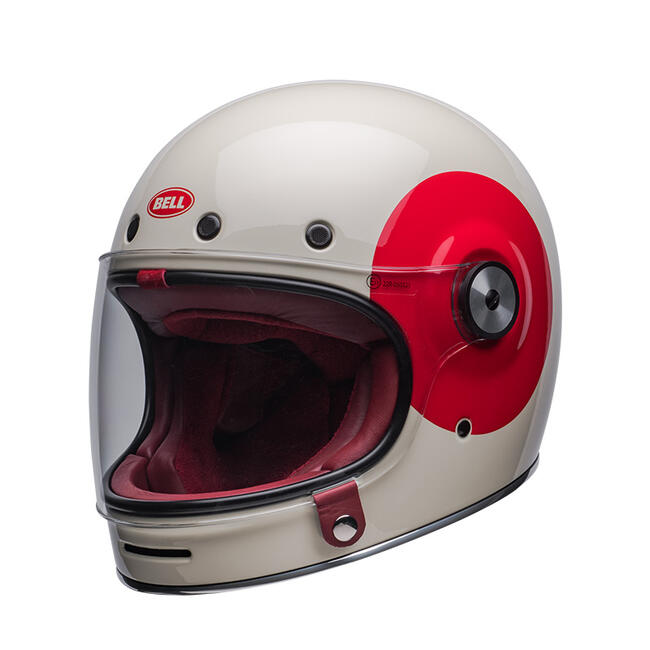 Casco Integrale Bullitt Tt Vintage White Oxblood Red  Bell