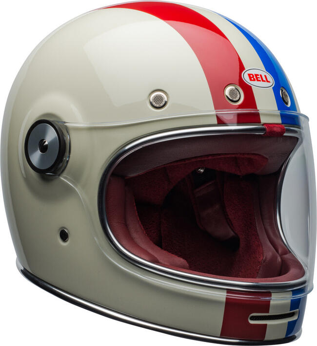 CASCO INTEGRALE BULLITT COMMAND GLOSS VINTAGE WHITE OXBLOOD BLUE BELL   FuorigiriWeb 