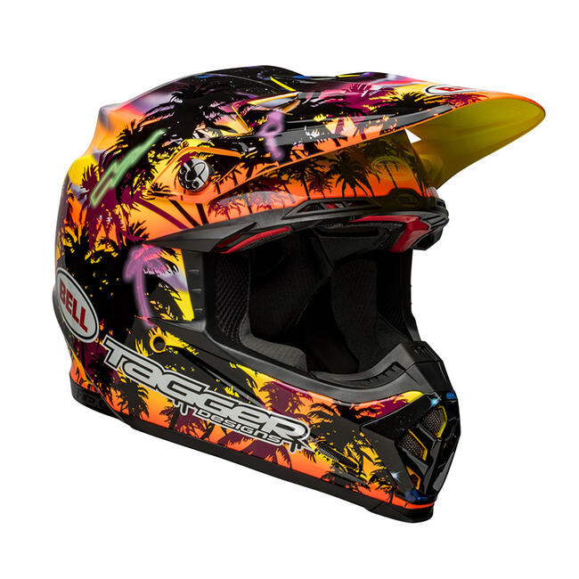 CASCO BELL MOTO-9S FLEX TAGGER TROPICAL FEVER YELLOW ORANGE NUOVA OMOLOGAZIONE ECE 22-06 BELL   FuorigiriWeb 