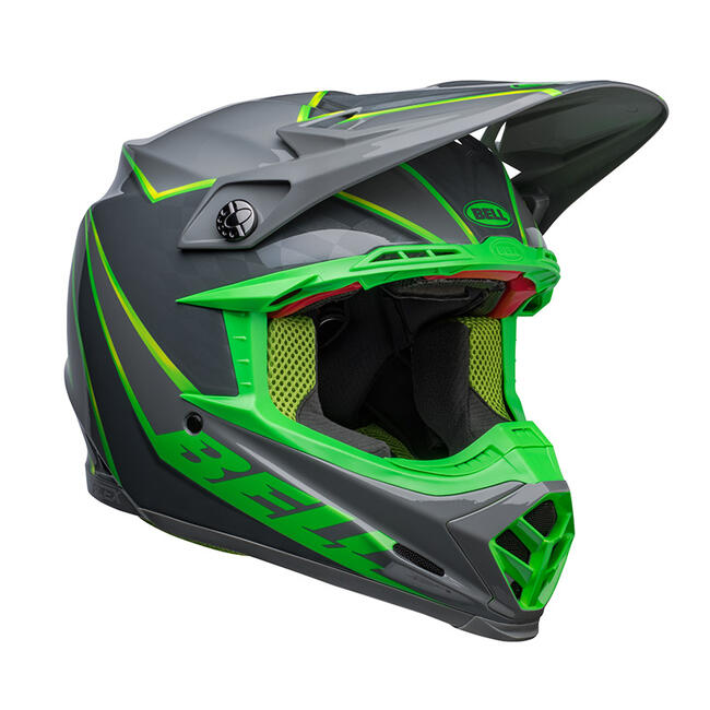 CASCO BELL MOTO-9S FLEX SPRITE  GRAY GREEN NUOVA OMOLOGAZIONE ECE 22-06 BELL   FuorigiriWeb 