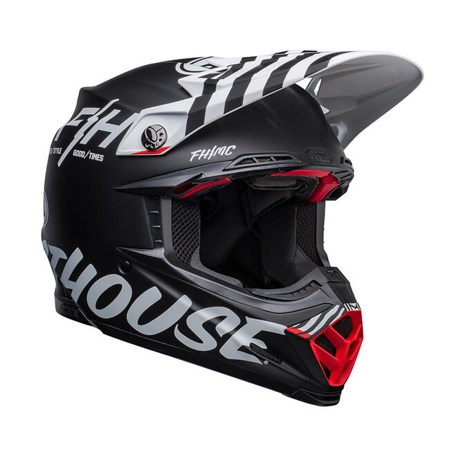 CASCO CROSS MOTO-9S FLEX FASTHOUSE FLEX CREW MATTE BLACK WHITE  NUOVA OMOLOGAZIONE ECE 22-06 BELL   FuorigiriWeb 