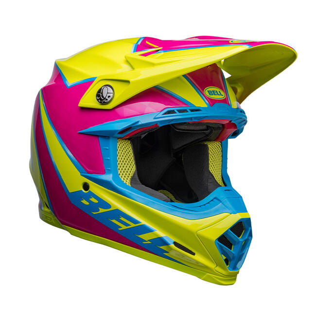 CASCO BELL MOTO-9S FLEX SPRITE  YELLOW MAGENTA  NUOVA OMOLOGAZIONE ECE 22-06 BELL   FuorigiriWeb 