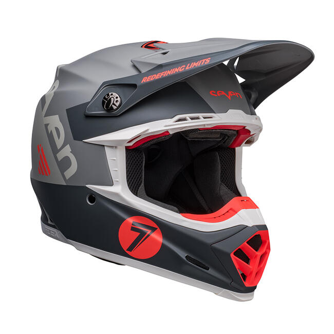 CASCO CROSS MOTO-9S FLEX SEVEN VANGUARD CHARCOAL ORANGE  NUOVA OMOLOGAZIONE ECE 22-06 BELL   FuorigiriWeb 