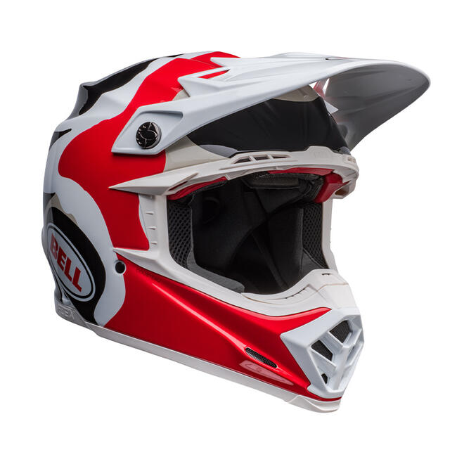 CASCO CROSS MOTO-9S FLEX HELLO COUSTEAU REEF MATTE WHITE RED NUOVA OMOLOGAZIONE ECE 22-06 BELL   FuorigiriWeb 