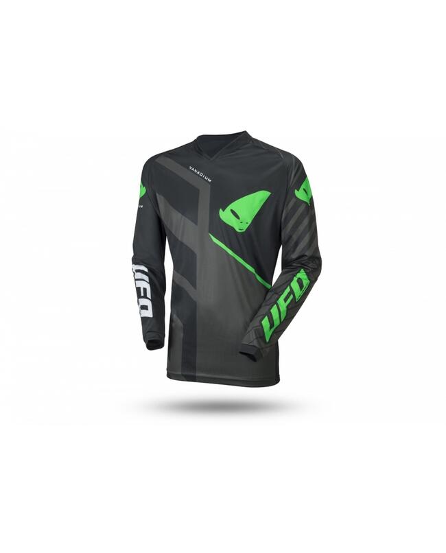 Ufo Maglie Da Moto Nero/verde Uomo