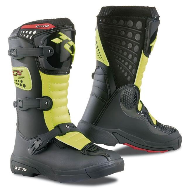 Scarpe Da Moto Nero/giallo Tcx Bambino