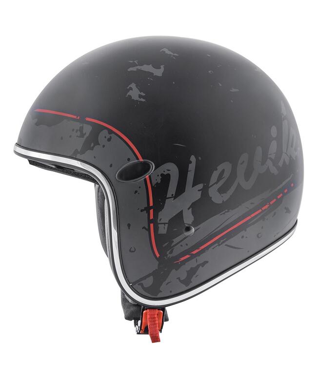 Hevik Caschi Jet Nero/rosso