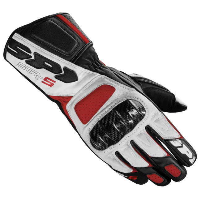 Guanto In Pelle Str-5 Uomo Spidi Nero Nero/rosso