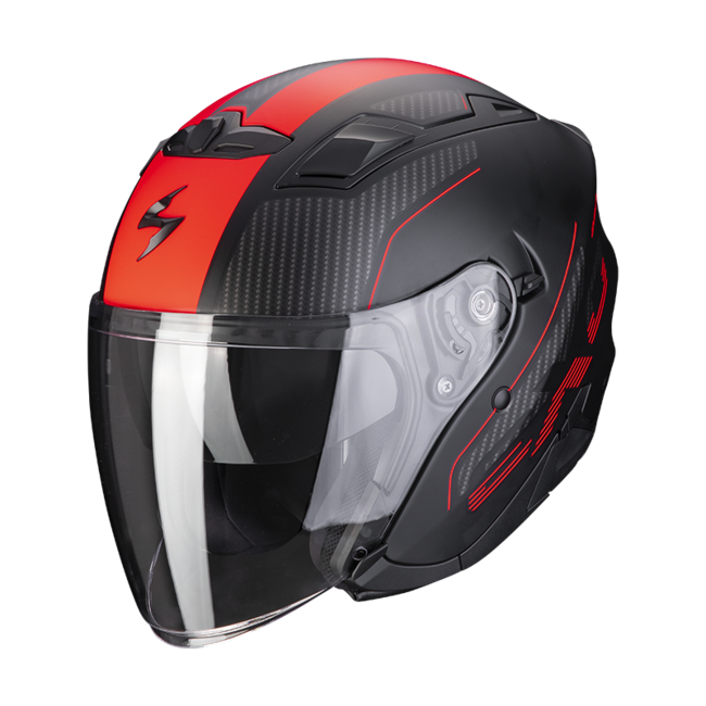 Caschi Jet Nero/rosso Scorpion