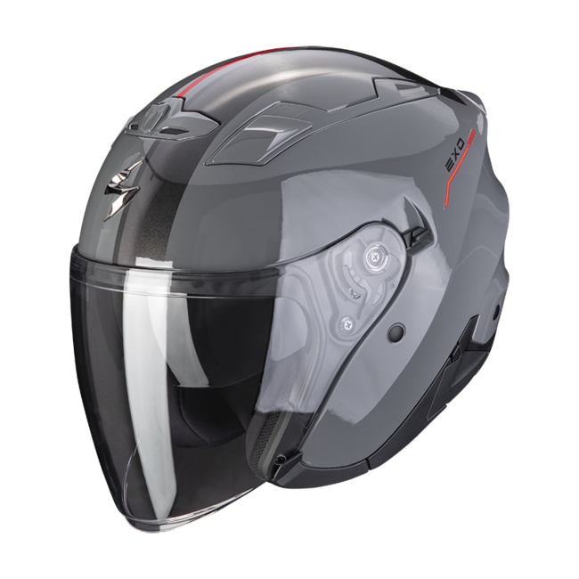 Caschi Jet Grigio/rosso Scorpion