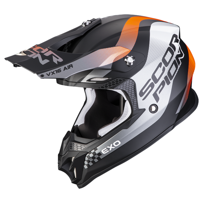 Caschi Cross Nero/arancio Scorpion