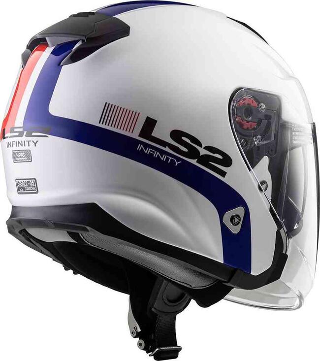 Casco Jet Ls2 Of521 Infinity Smart Bianco Rosso - Fuorigiriweb