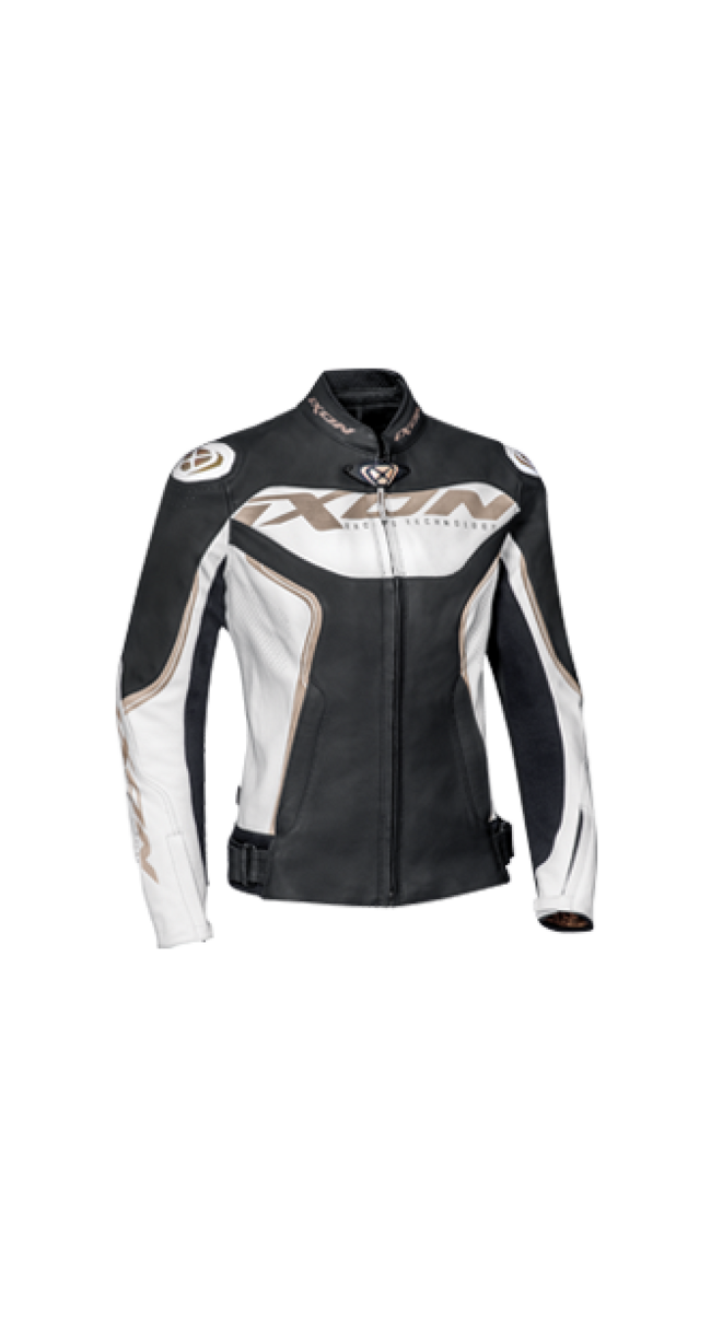 Ixon Giacche E Giubbotti Da Moto Nero/bianco/oro Donna