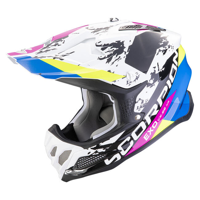 Caschi Cross Bianco/nero Scorpion