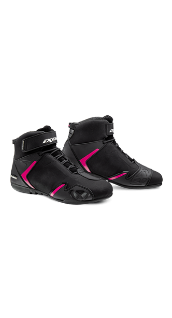 Scarpe Da Moto Nero/fucsia Ixon Donna