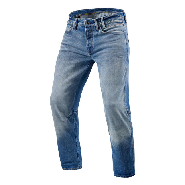 Pantaloni Da Moto Blu Medio Slavato Revit