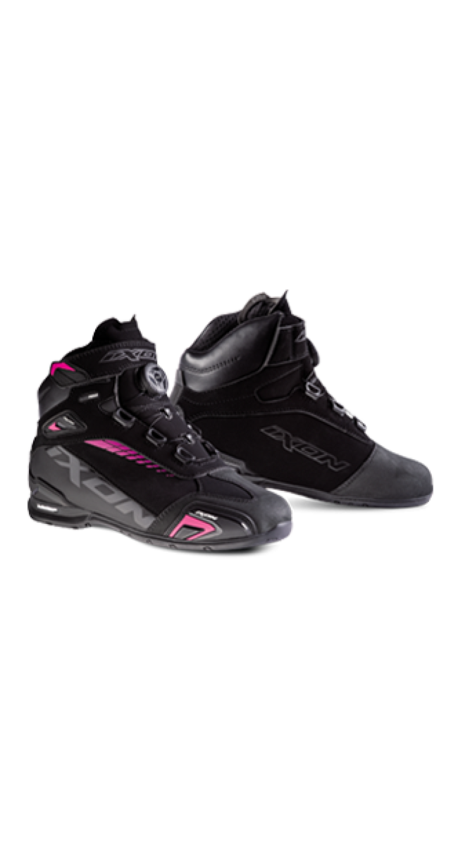 Ixon Scarpe Da Moto Nero/fucsia Donna