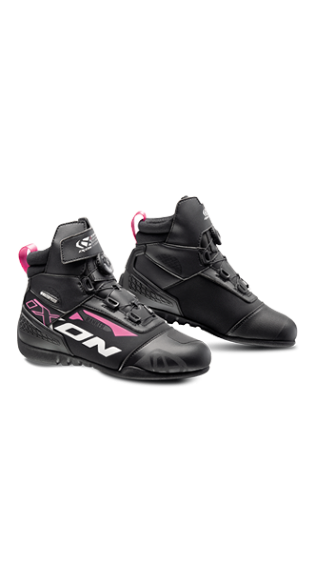 Scarpe Da Moto Nero/bianco/fucsia Ixon Donna