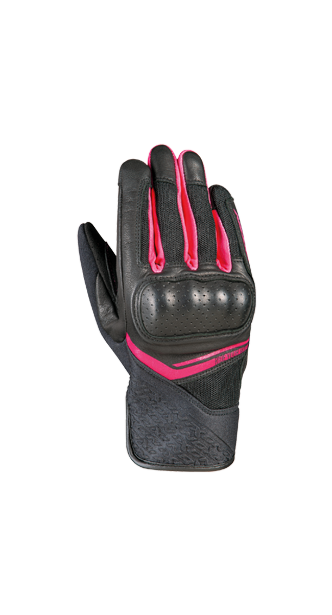 Guanti Da Moto Nero/fucsia Ixon Donna