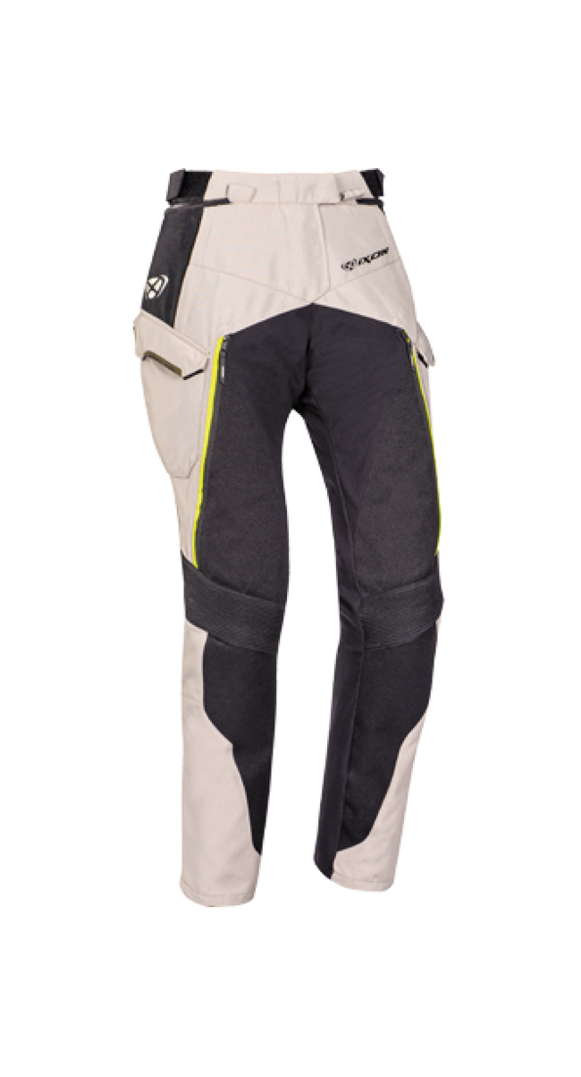 Pantaloni Da Moto Grigio/kaki/nero Ixon Donna