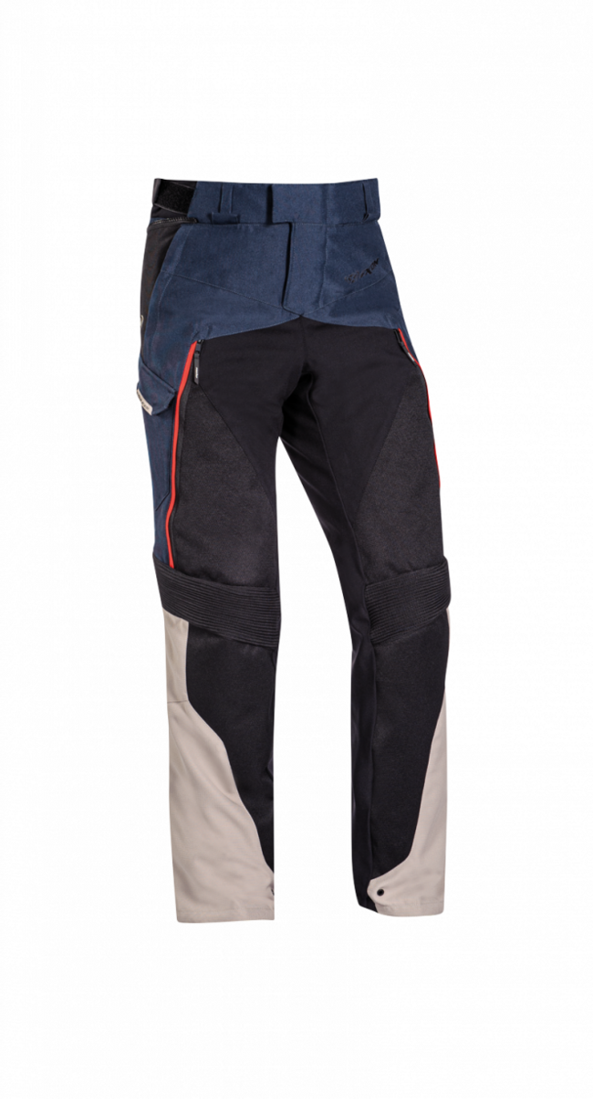 Pantaloni Da Moto Grigio/blu/nero Ixon Uomo