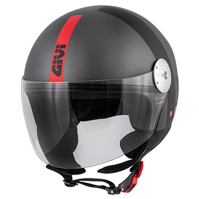 Givi Caschi Demijet Grigio Scuro/rosso