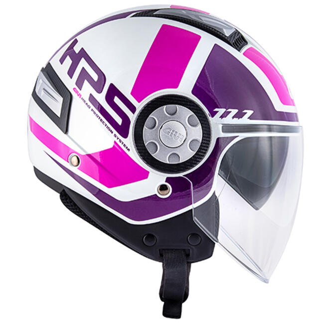 Caschi Jet Bianco/viola Givi