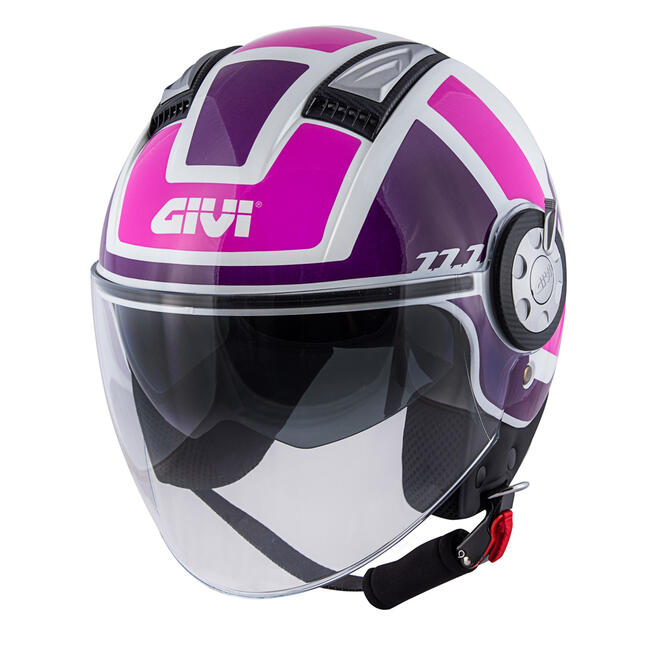 Givi Caschi Jet Bianco/viola