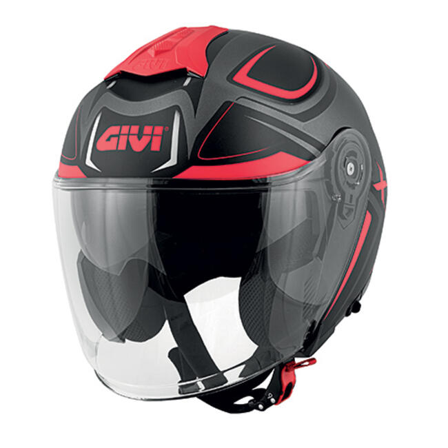 Givi Caschi Jet Titanio/nero/rosso