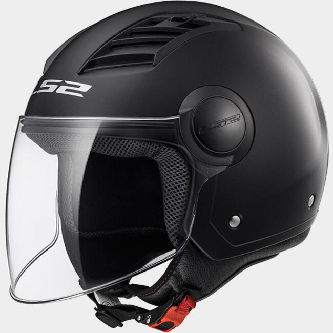 Casco Jet Ls2 Of562 Airflow Nero Lucido