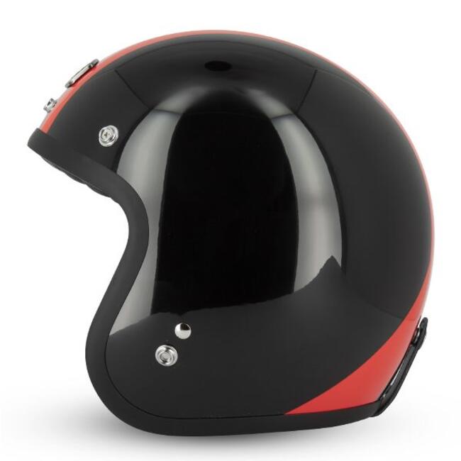 Gasoline Caschi Jet Nero/rosso