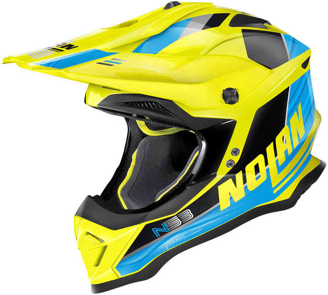 Nolan Caschi Cross Giallo/azzurro