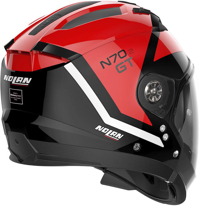 Caschi Modulari Nero/rosso Nolan