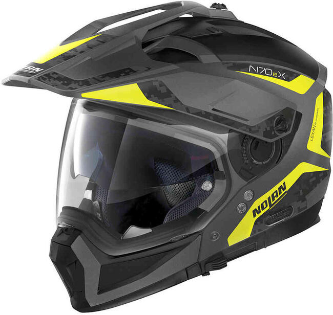 Nolan Caschi Modulari Lava Grey/giallo