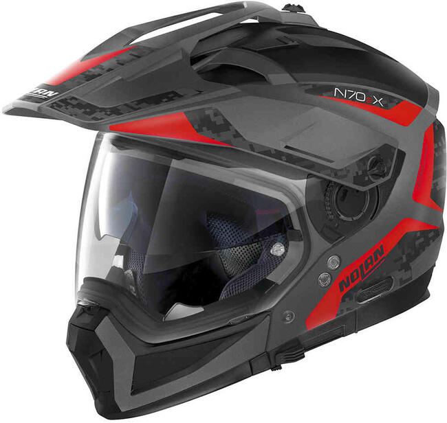 Nolan Caschi Modulari Lava Grey/rosso