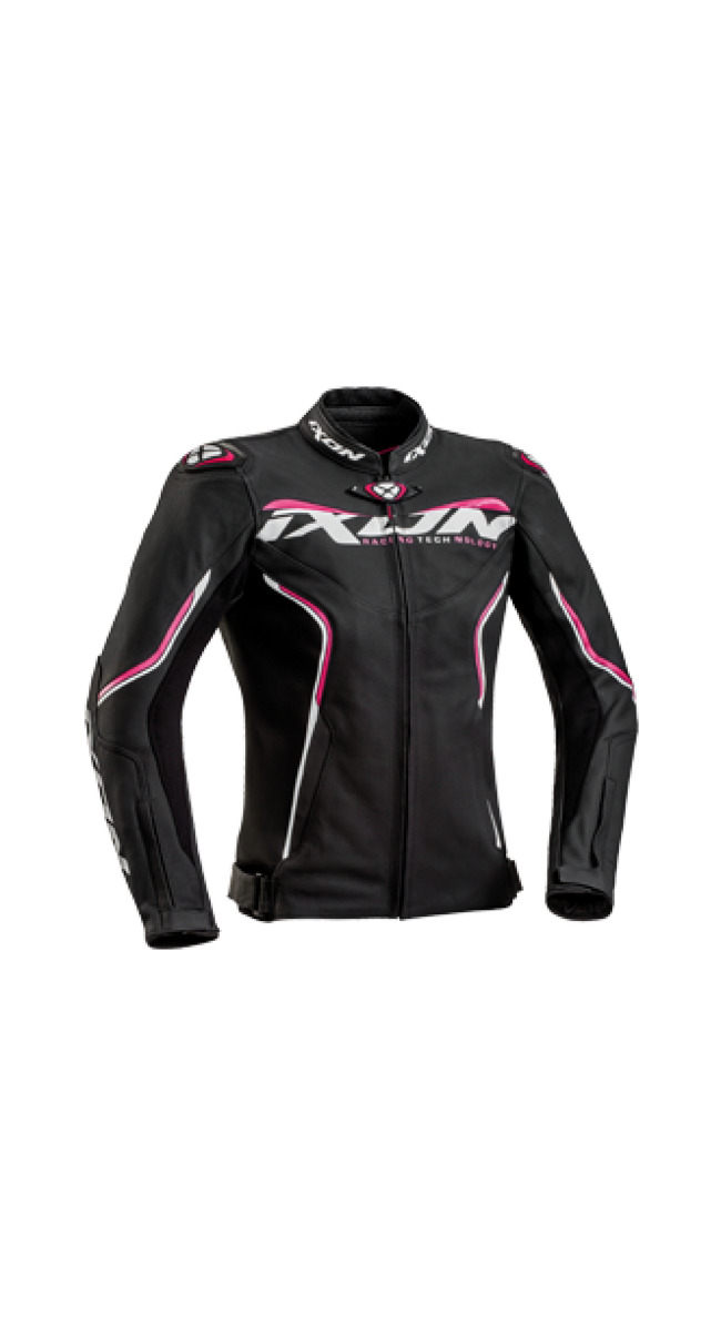 Ixon Giacche E Giubbotti Da Moto Nero/bianco/fucsia Donna